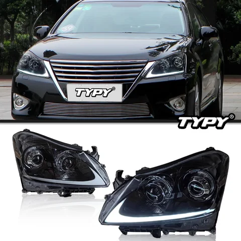 Автомобильный фонарь TYPY для Toyota Crown 2010-2012, фара, светодиодный проектор, дневные ходовые огни, автомобильные аксессуары