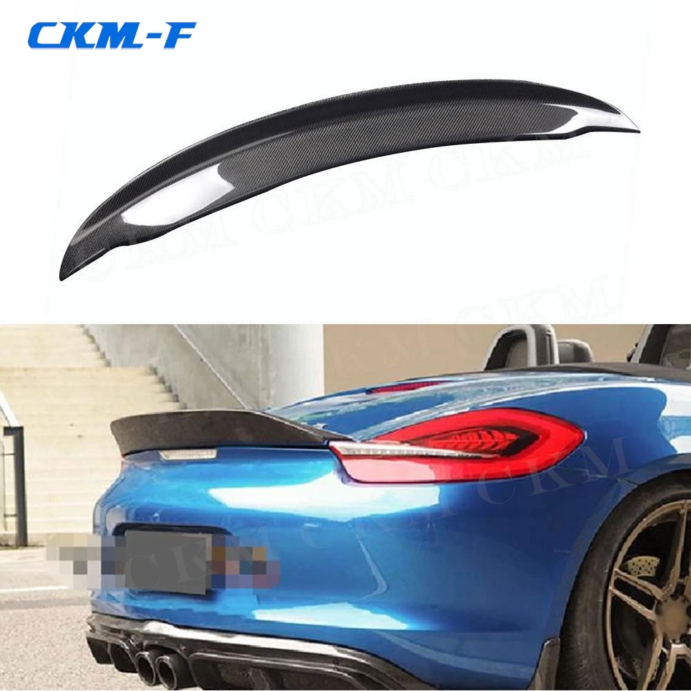 Задний спойлер из углеродного волокна для Porsche 981 Cayman Boxster 2013-2015 на заднее крыло
