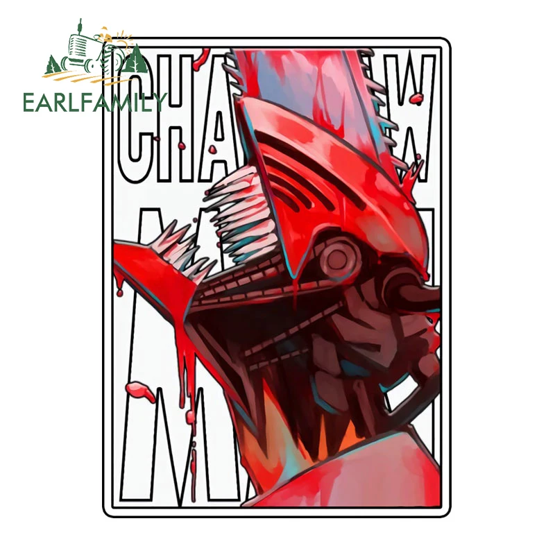 EARLFAMILY 13 см x 9 4 мультяшная Denji Автомобильная наклейка аниме бензопила человек