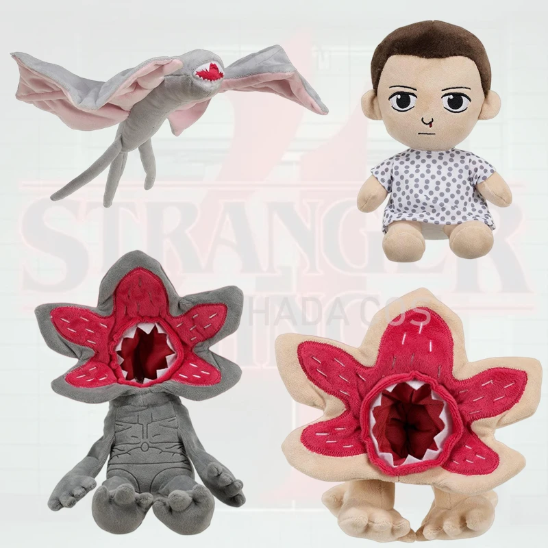 

NEW Stranger Things 4 Eleven with Eggo Demogorgon Bat Piranha Plush Toy Soft Stuffed Dolls Children Xmas Gift 20-35 Cm