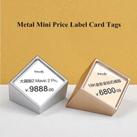 high quality aluminum mini sign holder stand paper ticket holder stand jewelry watch phone small price label name card tags