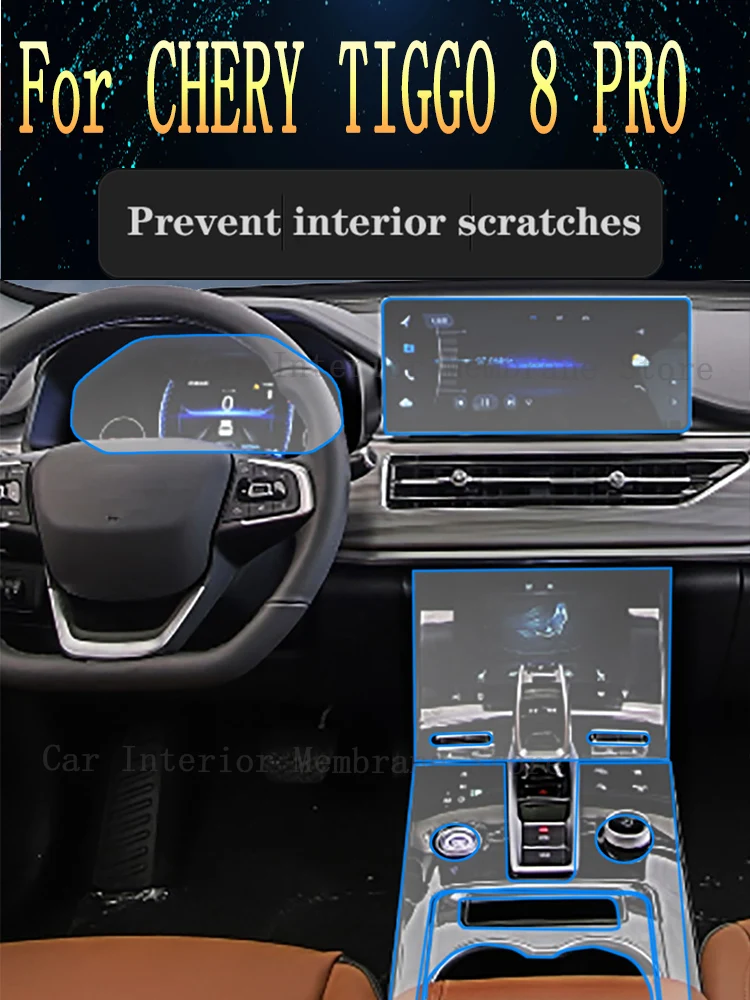 

For Chery TIGGO 8 Pro 2022 2023 Gearbox Panel Navigation Automotive Interior Screen Protective Film TPU Anti-Scratch Sticker