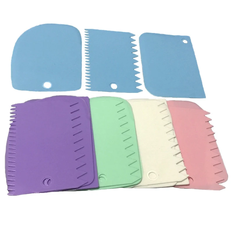 

3PCS/Lot Cream Scraper DIY Cake Decorating Baking Fondant Pastry Cutters Baking Spatulas Tools Molds Kitchen Scrapers