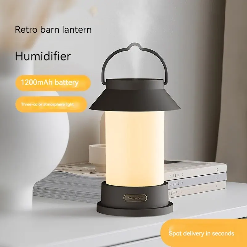 Vintage Lamp Humidifier Home Desktop Silent Air Atomizer Outdoor Portable Portable Camping Light