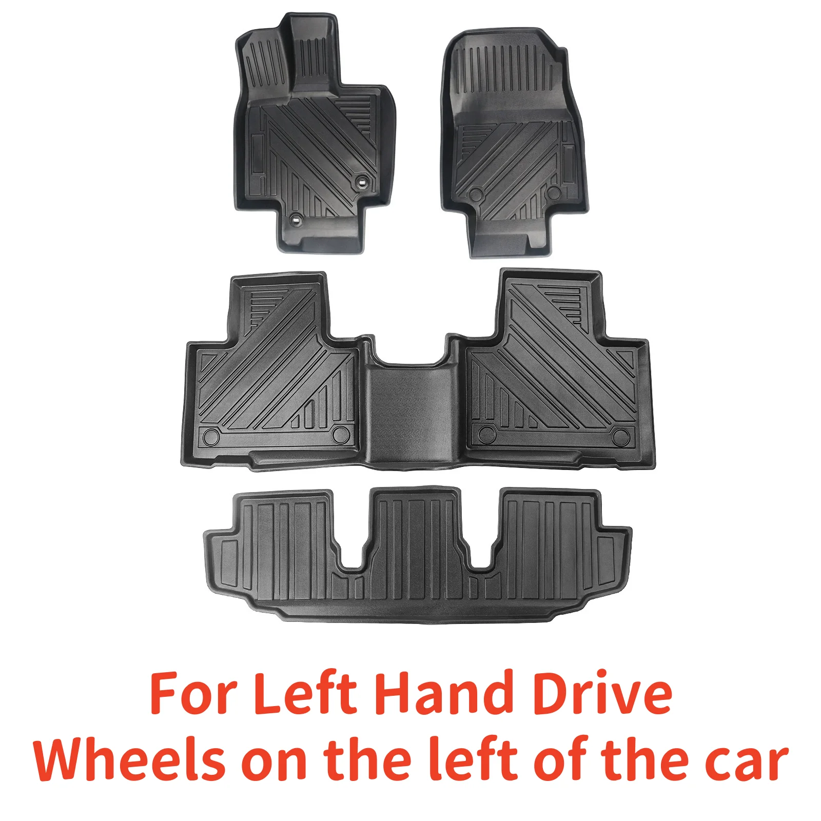 

Для Toyota Highlander 7-местные гибридные и газовые коврики TPE 2021-2025, всепогодные водонепроницаемые коврики для левого и правого руля