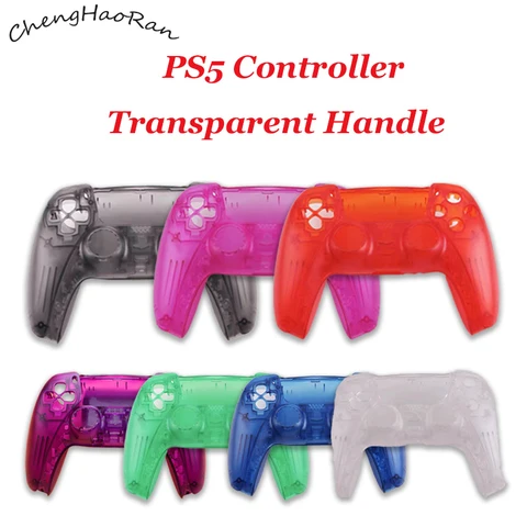 1piece For PS5 Gamepad Shell Replacement Upper And Lower Cover Color Transparent PS5 Gamepad Button Repair Parts
