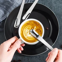 coffee spoon stainless steel flat spoon for dessert small coffee scoop mixer stirring bar spoon kitchen tableware