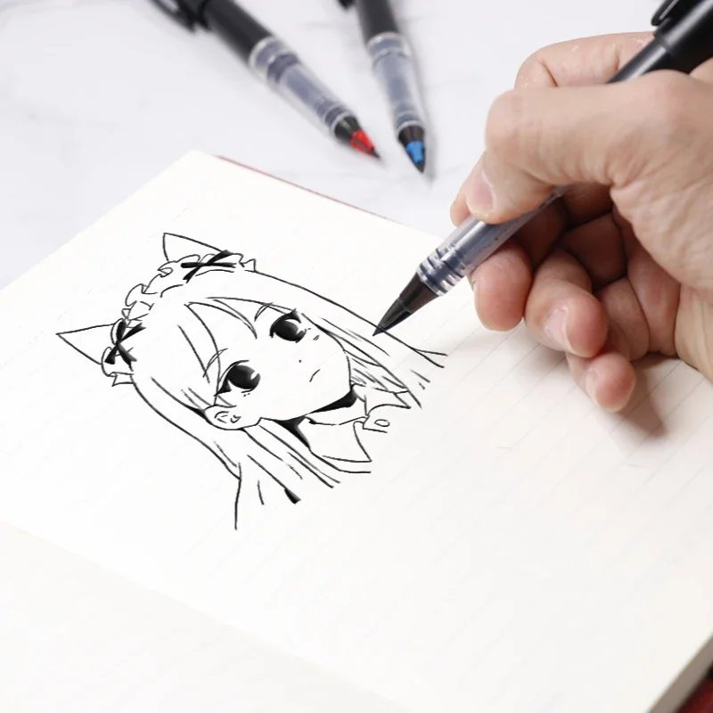 Японская гелевая ручка Pentel TRJ50 прямая жидкая большая емкость кончик утконоса