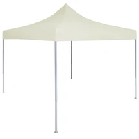 professional foldable receiving tent 2x2 m steel cream