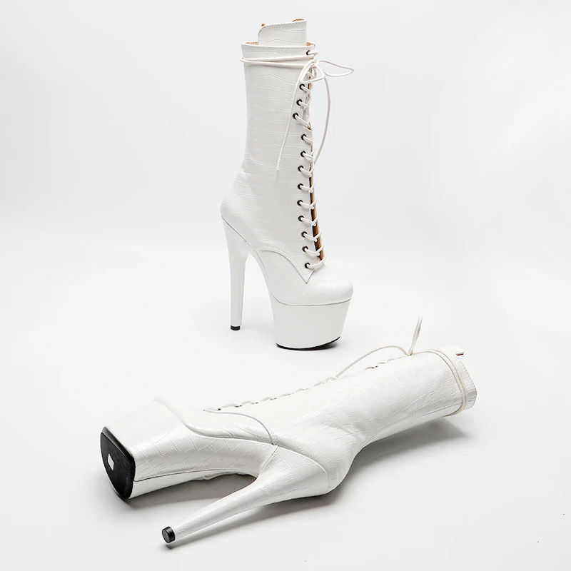 Leecabe 17CM/7inches  New style Boots Nightclub Stage High Heel Bottom Boots Ankle Boots Sexy Fetish Stripper Shoes 4B