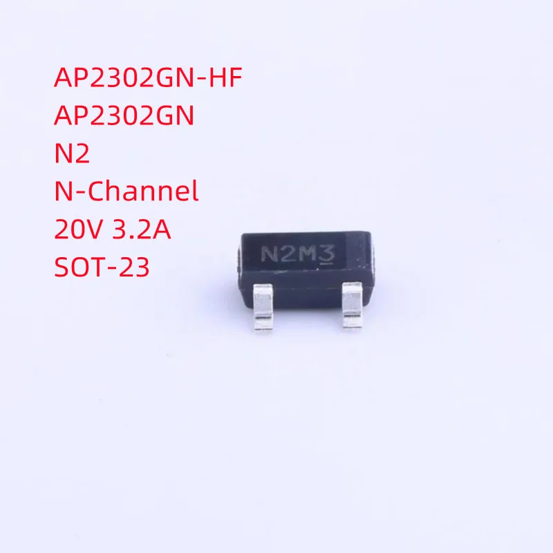 

[50pcs] 100% New original AP2302GN-HF AP2302GN N2 N-CH 20V 3.2A SOT-23-3 MOS field effect transistor