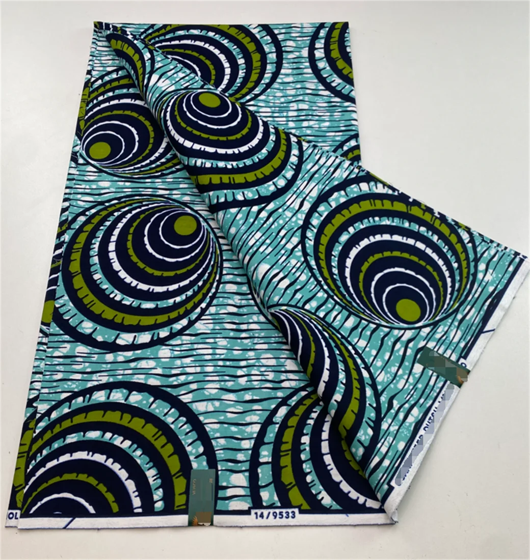 African Wax Prints Fabric Guaranteed Veritable Real Ankara 100% Cotton for Party Dress Latest 6Yards