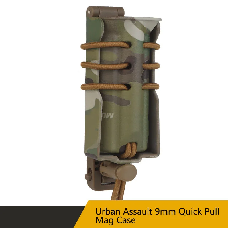 

Urban Assault 9MM Functional Camo Quick Pull Case Magazine Case Detachable Back Clip Adapt To Various MOLLE Tactical Equipment