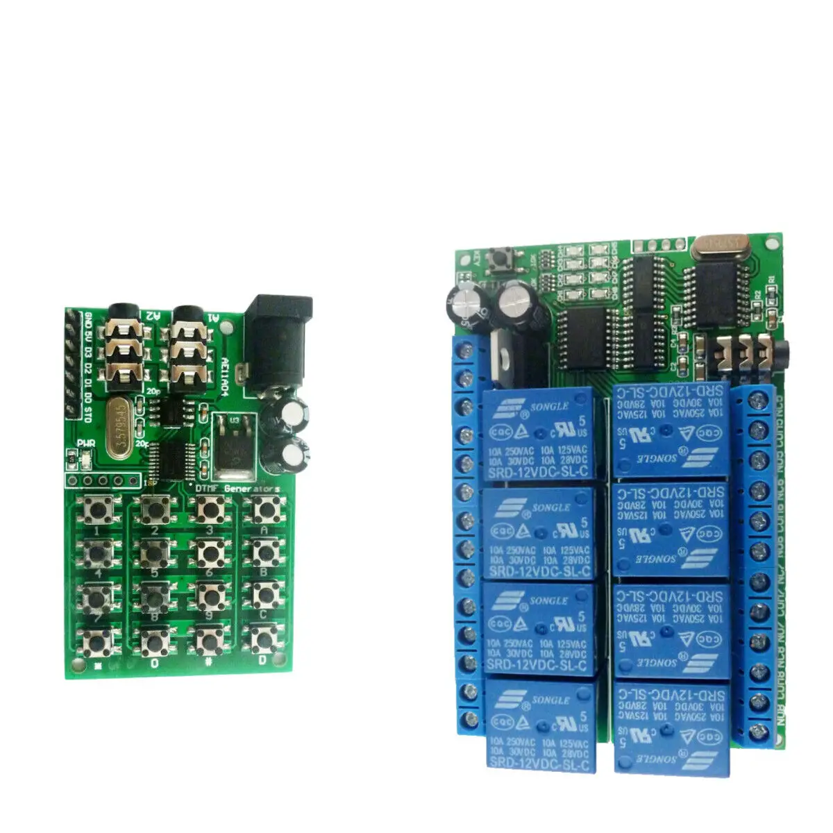 12 В постоянного тока, 8 каналов, MT8870, DTMF, тональное реле, DTMF, кодировочная кнопка, плата