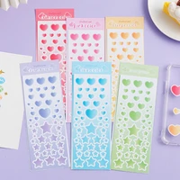 5 packs flash stars series planner journal sticker pvc waterproof small stickers laser fine stationery stickers