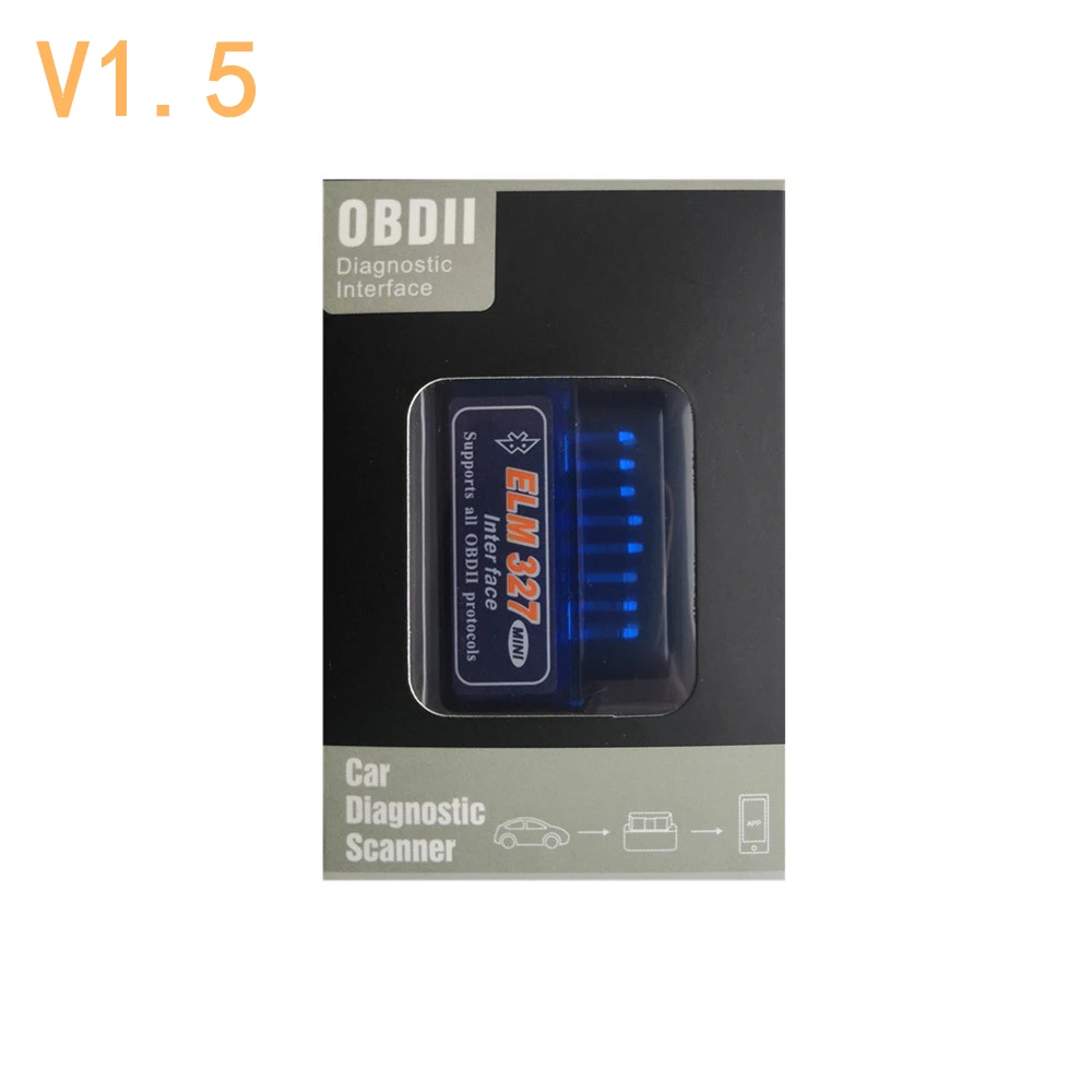 Автомобильный мини-сканер ELM327 OBD V1.5 V2.1 OBD2 Bluetooth-совместимый автомобильный тестер
