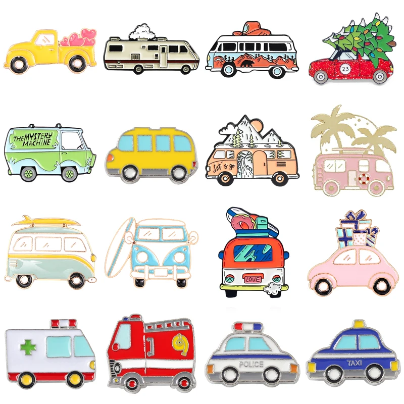 Cartoon Cute Vehicle Car Enamel Pins Travel Bus Holiday Landscape Love Gift Car Alloy Brooch Badge Sweet Woman Jewelry Gift Cartoon Cute Vehicle Car Enamel Pins Travel Bus Holiday Landscape Love Gift Car Alloy Brooch Badge Sweet Woman Jewelry Gift