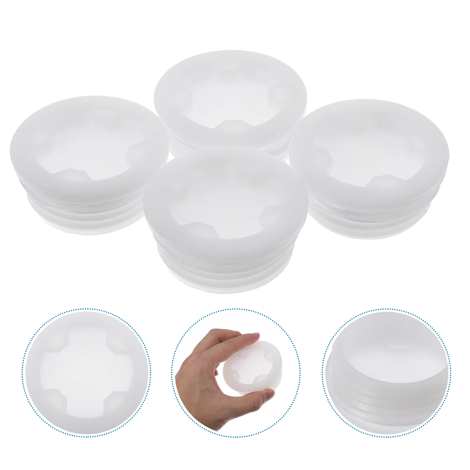 

4 Pcs Cover Plastic Bucket Drum Cap Lid The Cross Poly Buttress Bung Oil Barrel Seal