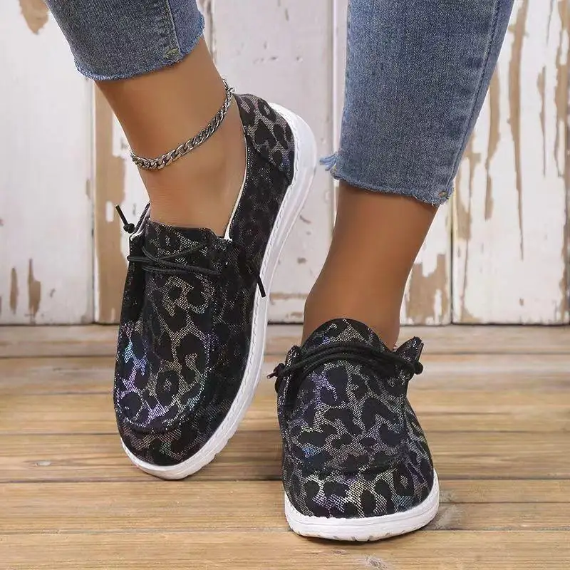 

Fashion Casual Flats Shoes Women Work Comfortable for Breathable Loafers Sneakers Zapatos De Mujer Rubber PU Vulcanized Shoes