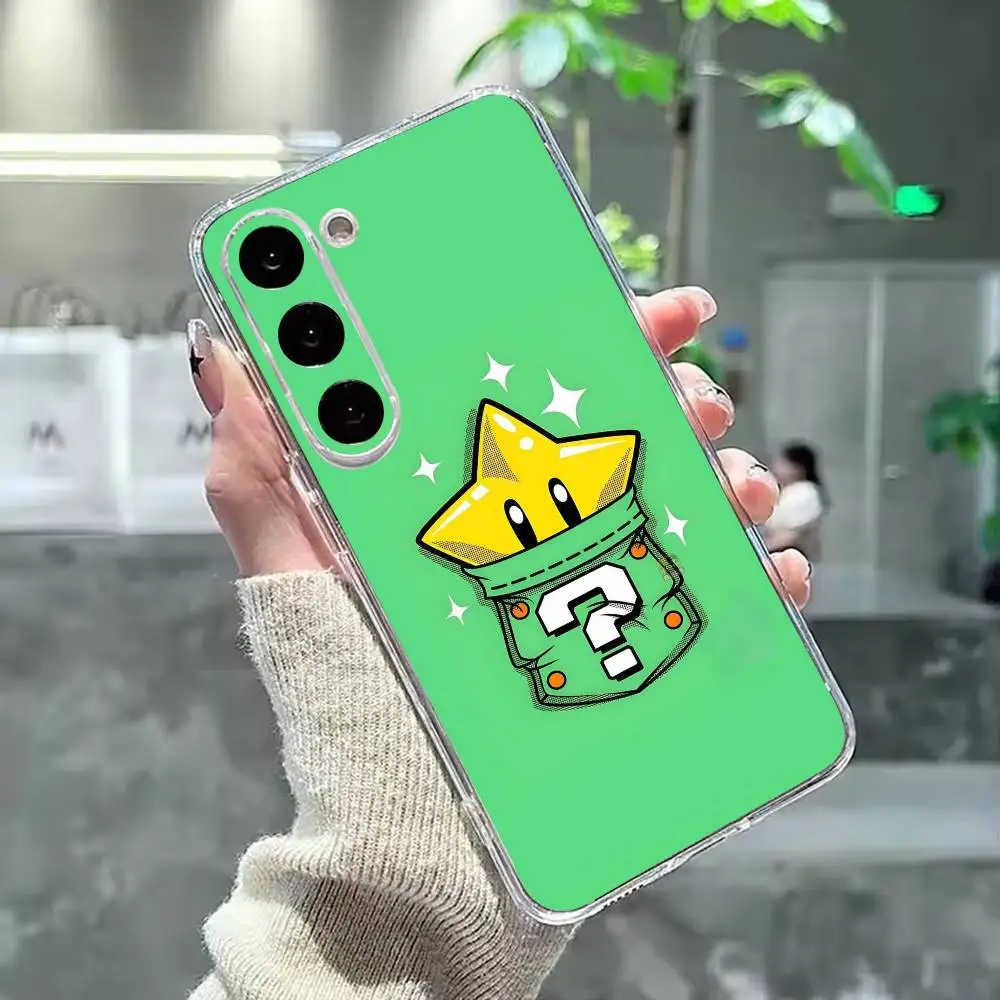 Фото Чехол для телефона Samsung Galaxy A91,80,73,72,71,53,52,32,31,22,21s,20 с рисунком Super T-MarioS Bros, прозрачный чехол №2