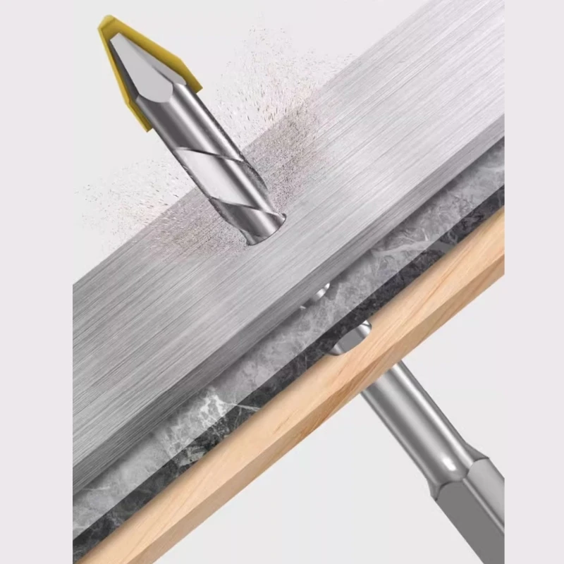 4 шт. эксцентриковое сверло с шестигранным хвостовиком прецизионное 6/8/10/12 мм Q81C