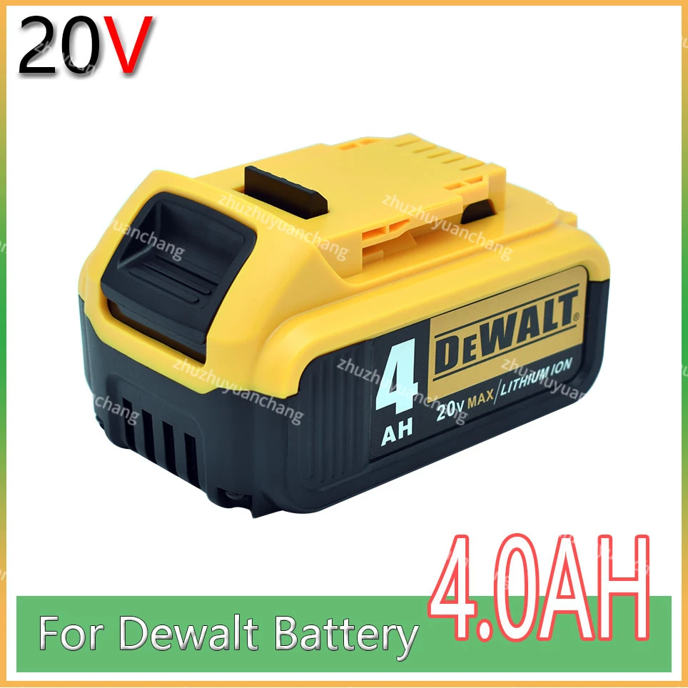 DeWalt 20V 4.0Ah Rechargeable Power Tools Battery ，Replacement Li-ion Battery  DCB200 DCB205 DCB204-2 DCB206