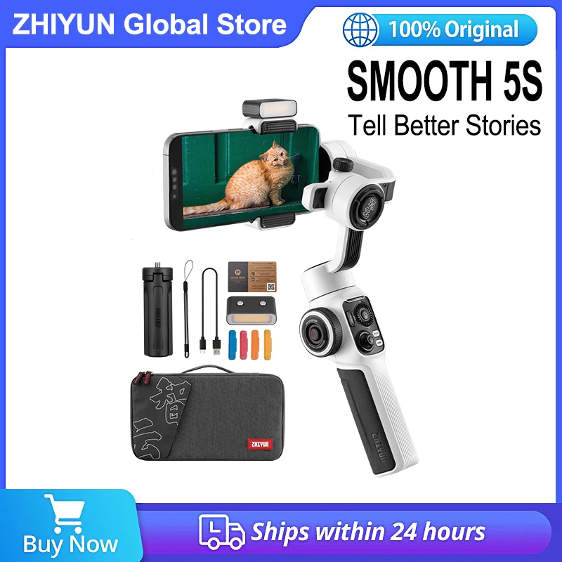 

Zhiyun Smooth 5S 3-Axis Handheld Gimbal Stabilizer for Smartphone iPhone 14 13 12 11 Samsung Huawei Xiaomi VS DJI OM 6