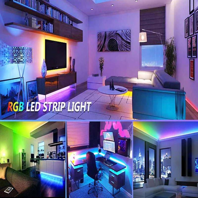 

LED Strip Lights RGB APP Control 5050 Mode for Room Decoration Bluetooth TV Neon Light Color Changing Lights with 24 Keys Remote