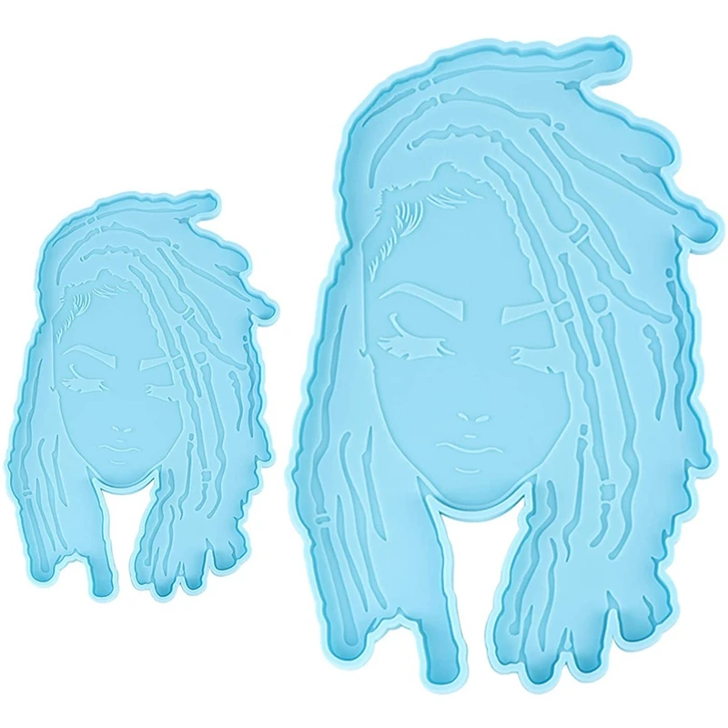 

Dread Girl Coaster Resin Mold, Female Head Type Cup Mat Molds For Resin Casting, Silicone Molds For Making Coaster Craft