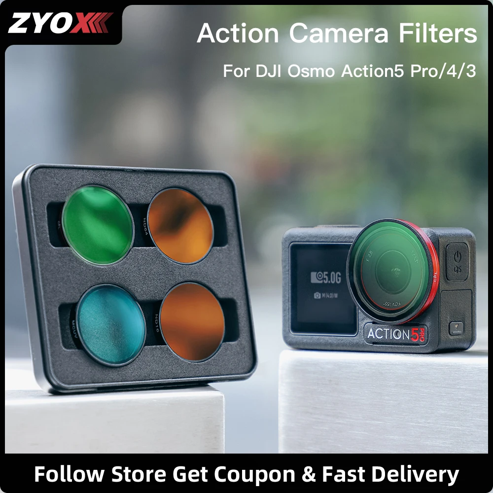 Фильтр объектива ND для DJI Osmo Action 5 Pro аксессуары MCUV CPL ND8 ND16 ND32 ND64 оптический