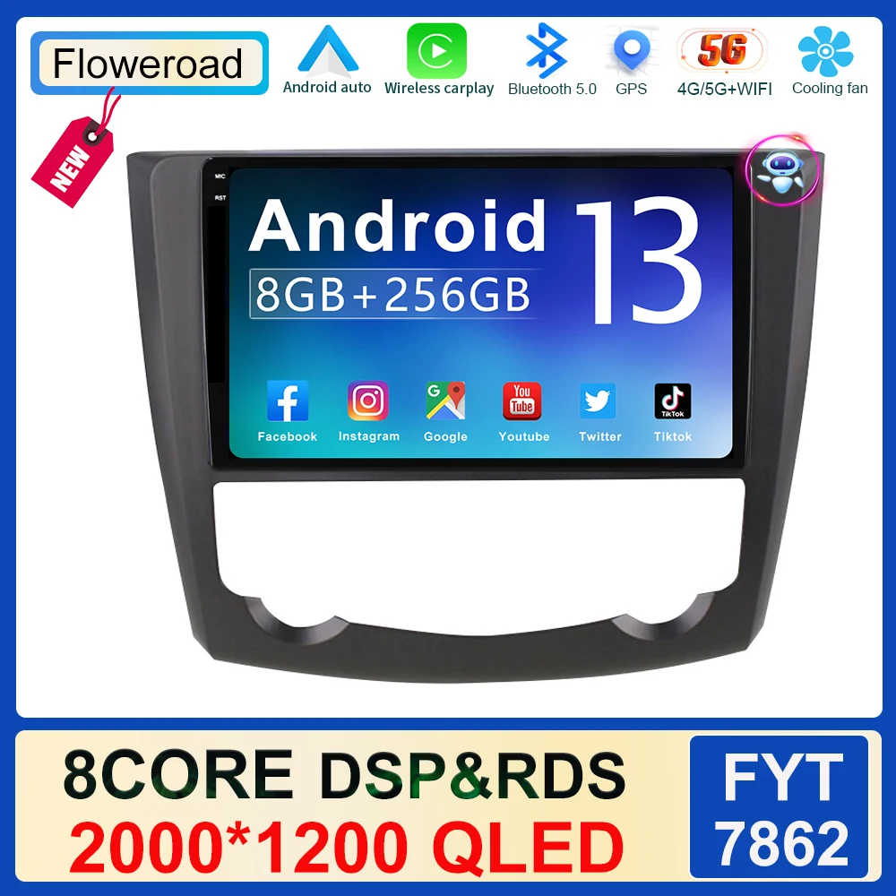 

2000*1200 QLED 2K For Renault Kadjar 2015 - 2017 Car Radio Multimedia Video Player Navigation stereo GPS WIRELESS Android AUTO