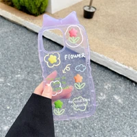 transparent butterfly phone case for iphone 13 pro max 11 12 pro max coque lens protection clear cartoon soft back cover funda