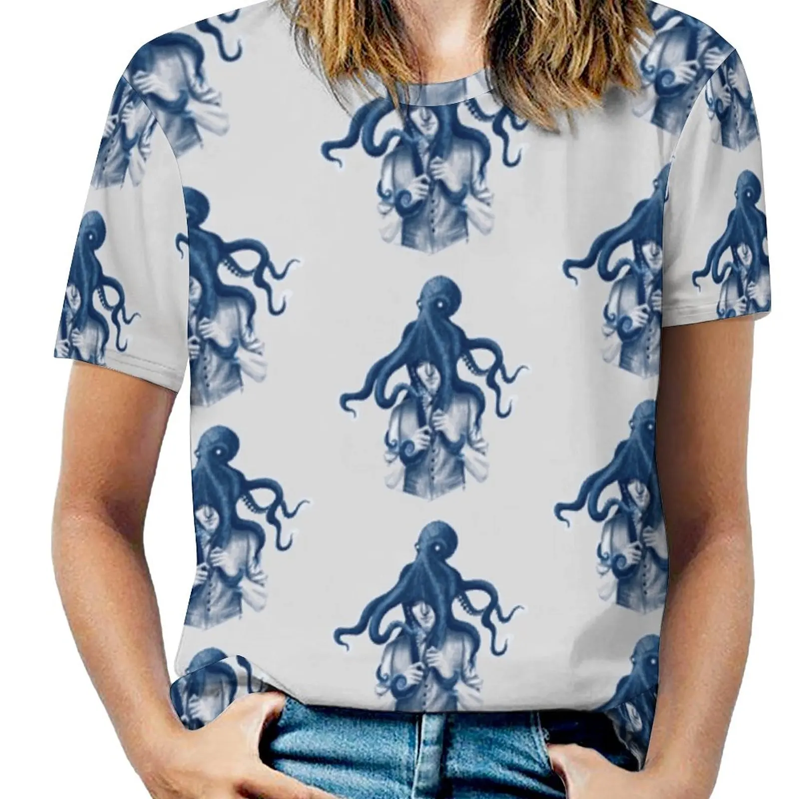 Creature Comforts Woman'S T-Shirt Spring And Summer Printed T Shirts Crew Neck Pullover Top Annette Parry Aparry