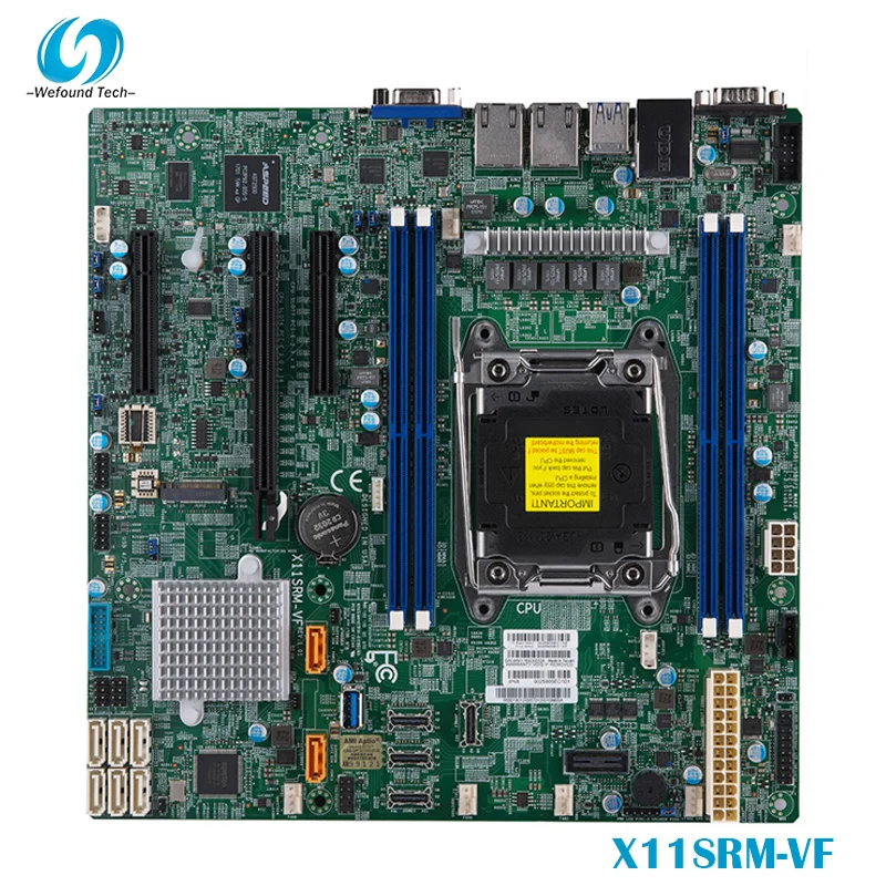 Материнская плата для Supermicro X11SRM-VF Server microATX, системная плата, системная плата C422, чипсет DDR4 PCI-E 3.0, поддержка LGA-2066/2200, отличное тестирование