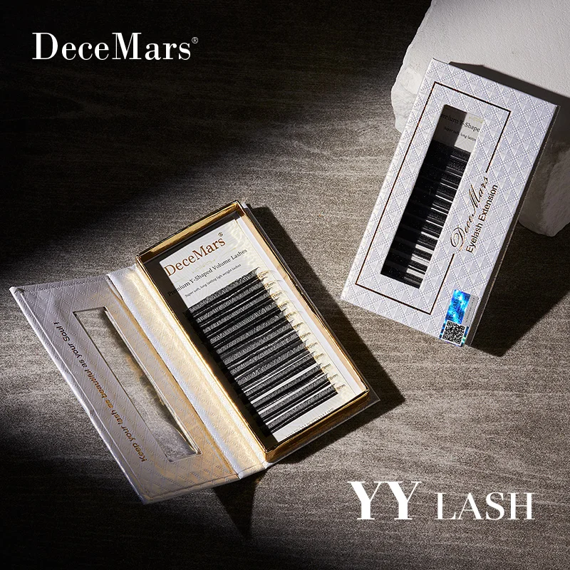 DeceMars YY-образные черные и коричневые ресницы для наращивания двухсторонние