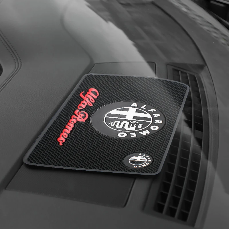 

Alfa Romeo Car Emblem Badge Anti-skid Pad Cell Phone Mat For Giulietta 159 145 147 156 155 164 GTO GTA Giulia Stelvio Myth Mito
