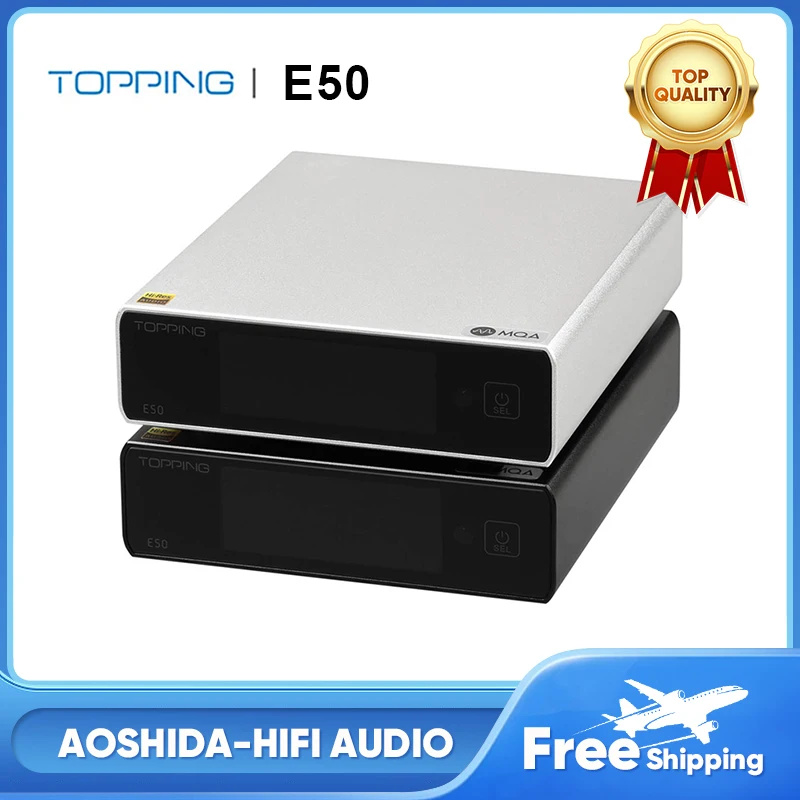 ЦАП TOPPING E50 ES9068AS DAC MQA, полный декодер XMOS XU216 USB DAC 32 бит DSD512 768k, аудио декодер MQA DAC с дистанционным управлением