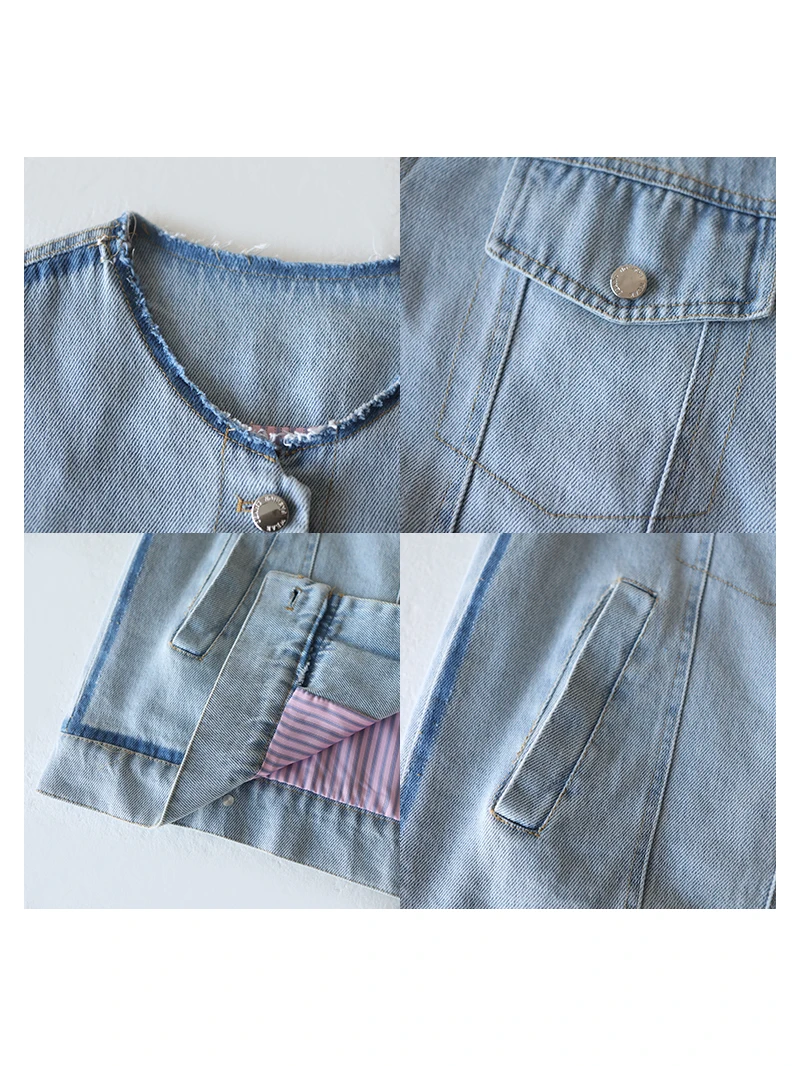 [Скидка 30% на новые товары .8] Весенняя новая свободная джинсовая куртка в полоску