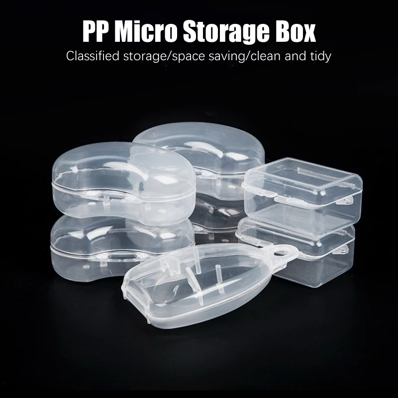 

5 шт., прозрачная пластиковая коробка для хранения ювелирных изделий