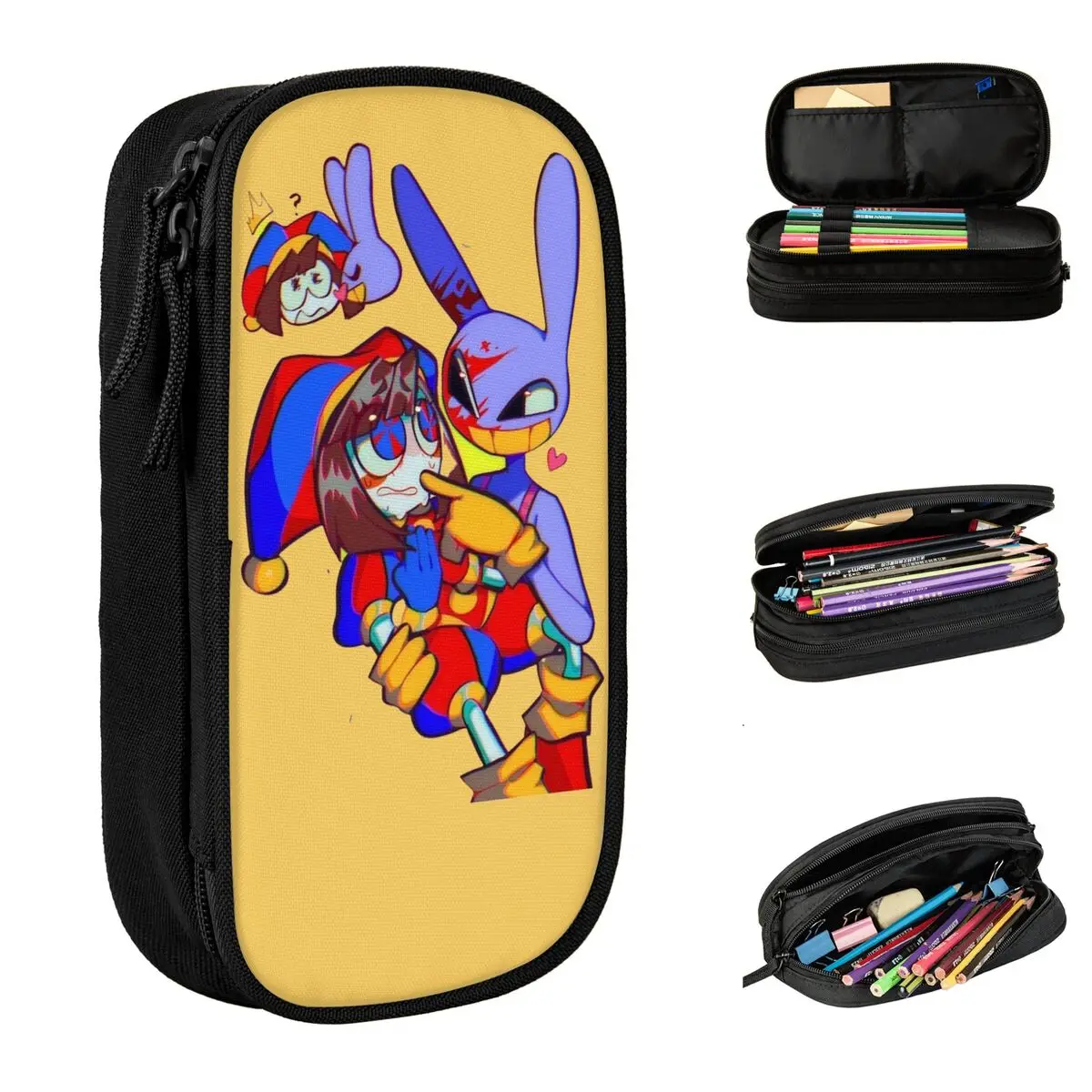 Jax And Pomni удивительный цирковый пенал двухслойный большой емкости для школы