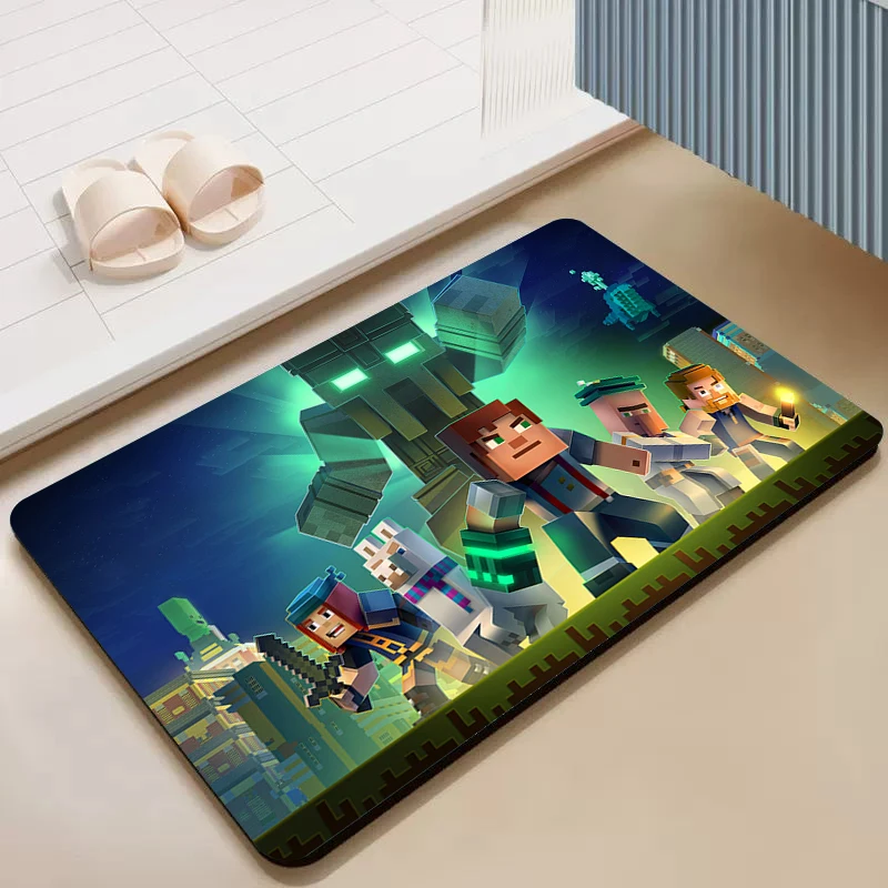 

Mine Diatom Ooze Foot Mat Non-slip and Washable Kitchen Mat Doormat Rug Hallway Mats Floor Mats for Home Carpet Door Bathroom