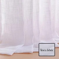 bileehome white linen tulle curtain in the living room bedroom modern flax voile curtains finished sheer window drapes thick
