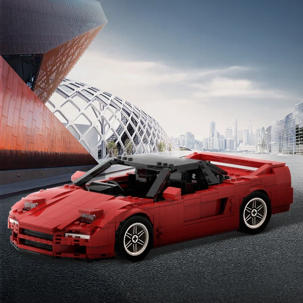 Город МОС транспортная дорожная гоночная конструкция NSX 1990 набор строительных