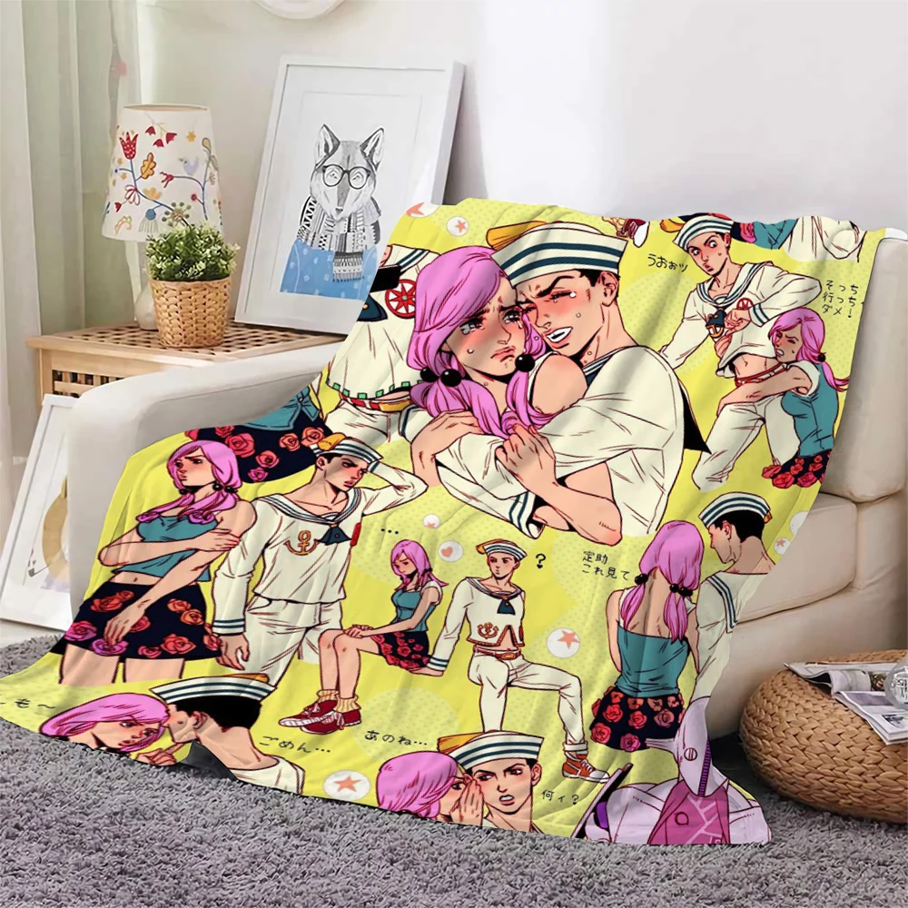 

CLOOCL Anime JoJo's Bizarre Adventure Stone Ocean Blanket Air Conditioner Blankets for Home Decor Fashion Party Flannel Blanket