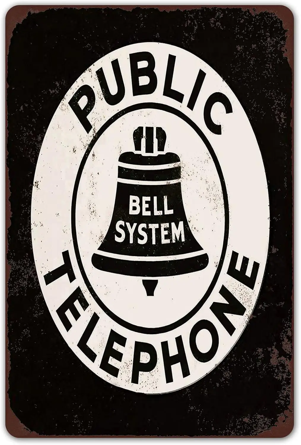 KENSILO Bell System Public Phone Винтажный вид Репродукция металлической жестяной знак 8X12