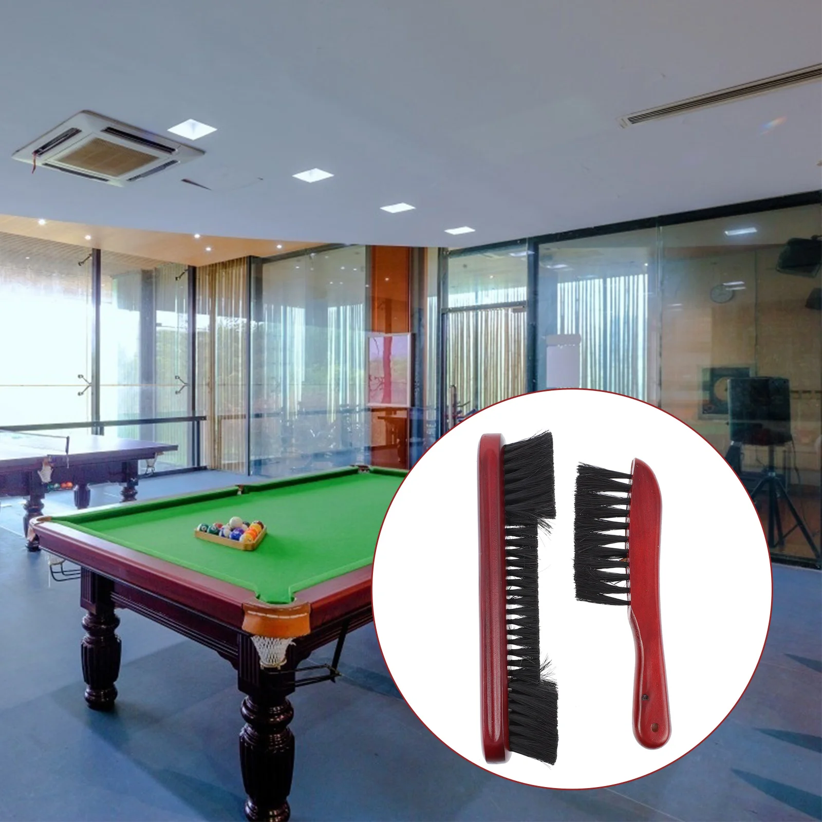 

2pcs Billiard Table And Rail Brush Practical Cleaning Snooker Table Brush
