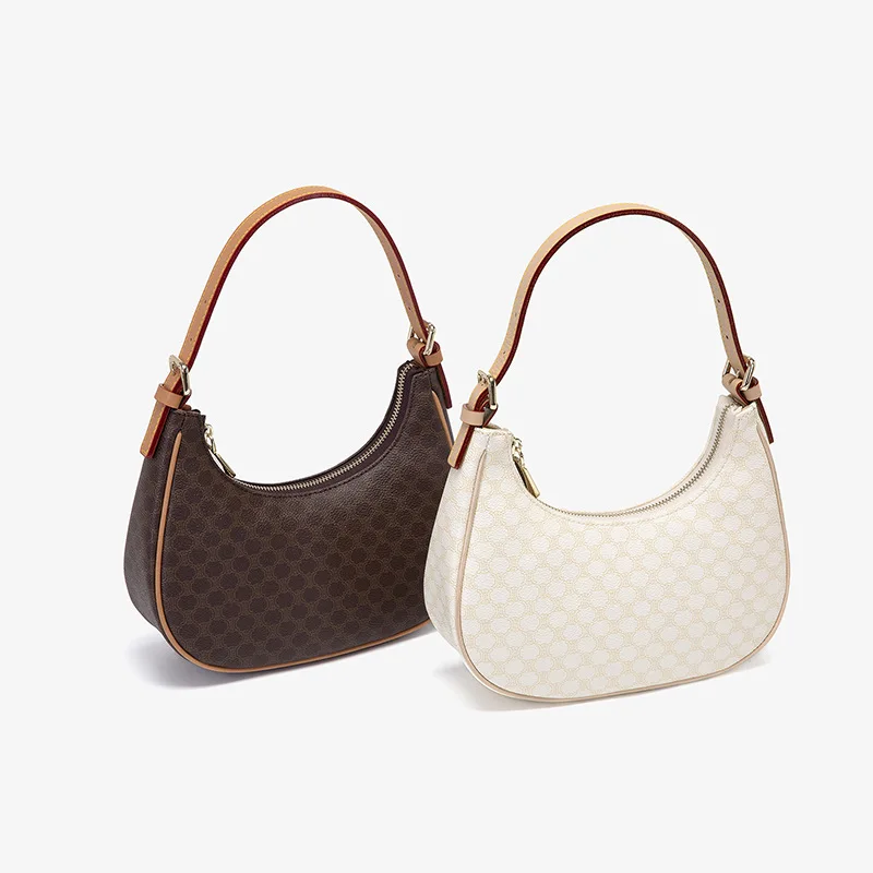 Роскошная Женская Сумка Через Плечо В Стиле Ретро Форме Полумесяца С Французским