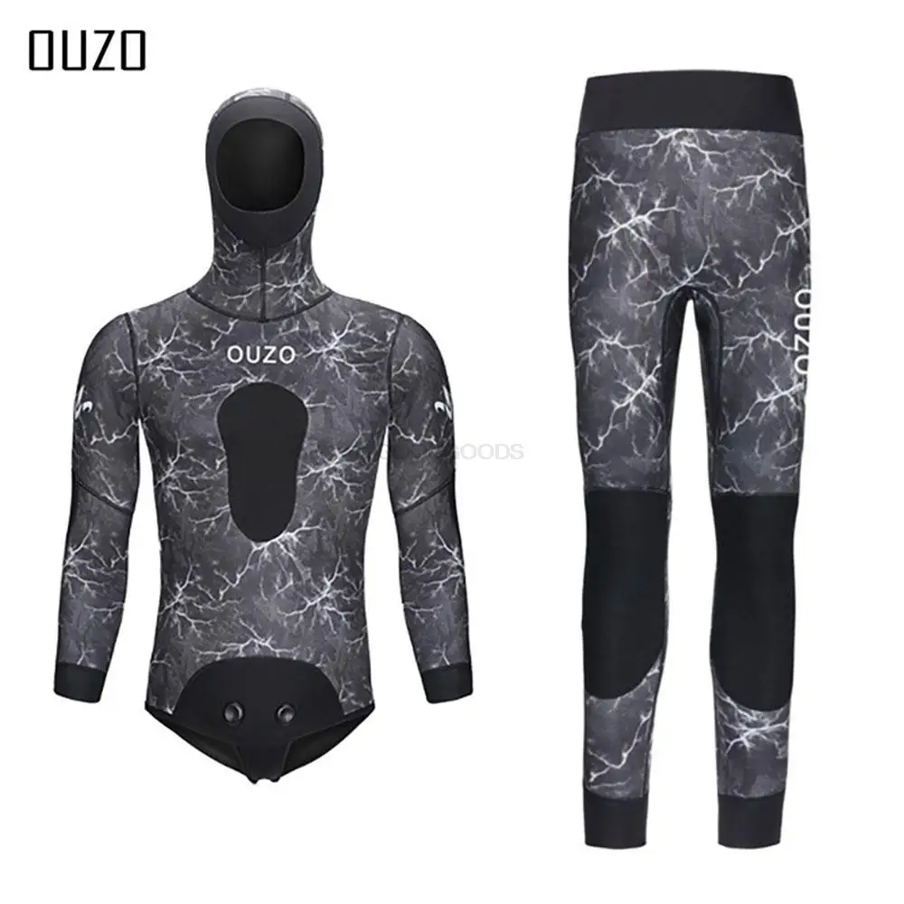 

1.5MM Neoprene Long Mens Wetsuit Keep Wram Front Zip Lycra Long Sleeves Diving Suit For Underwater Snorkeling Swimming Surfing