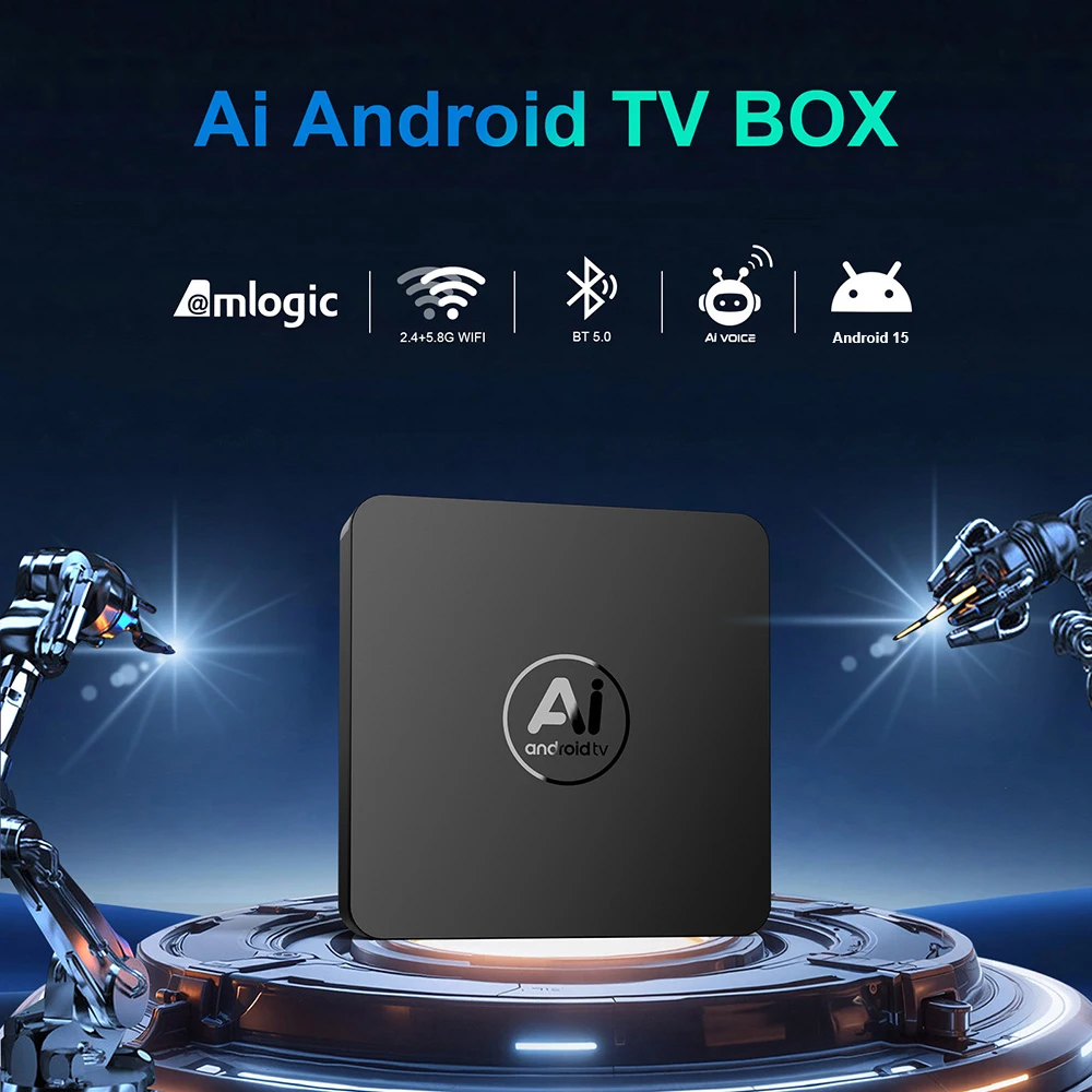 Фото Smart TV Box Velec I96 Z17, Android 15.0 с голосовым управлением и автоматической регулировкой изображения, потоковый медиаплеер 4K HD №1
