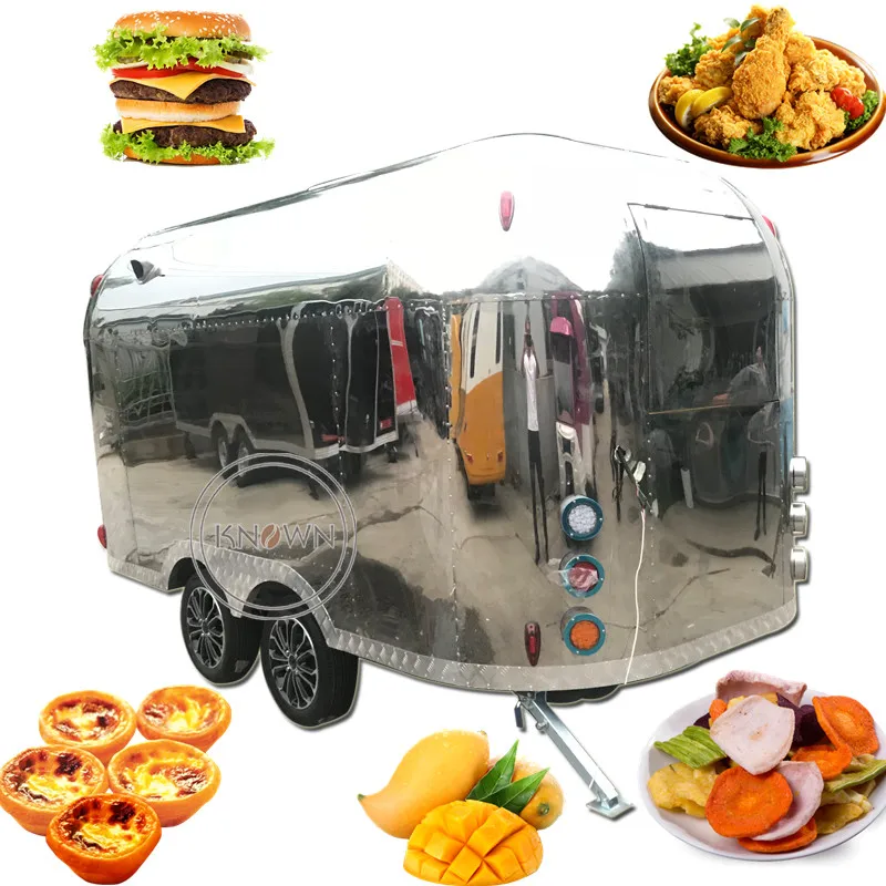 

OEM Airstream Food Trailer Street Food Truck Snack Breakfast Vending Kiosk Mobile Coffee Catering Van Cart